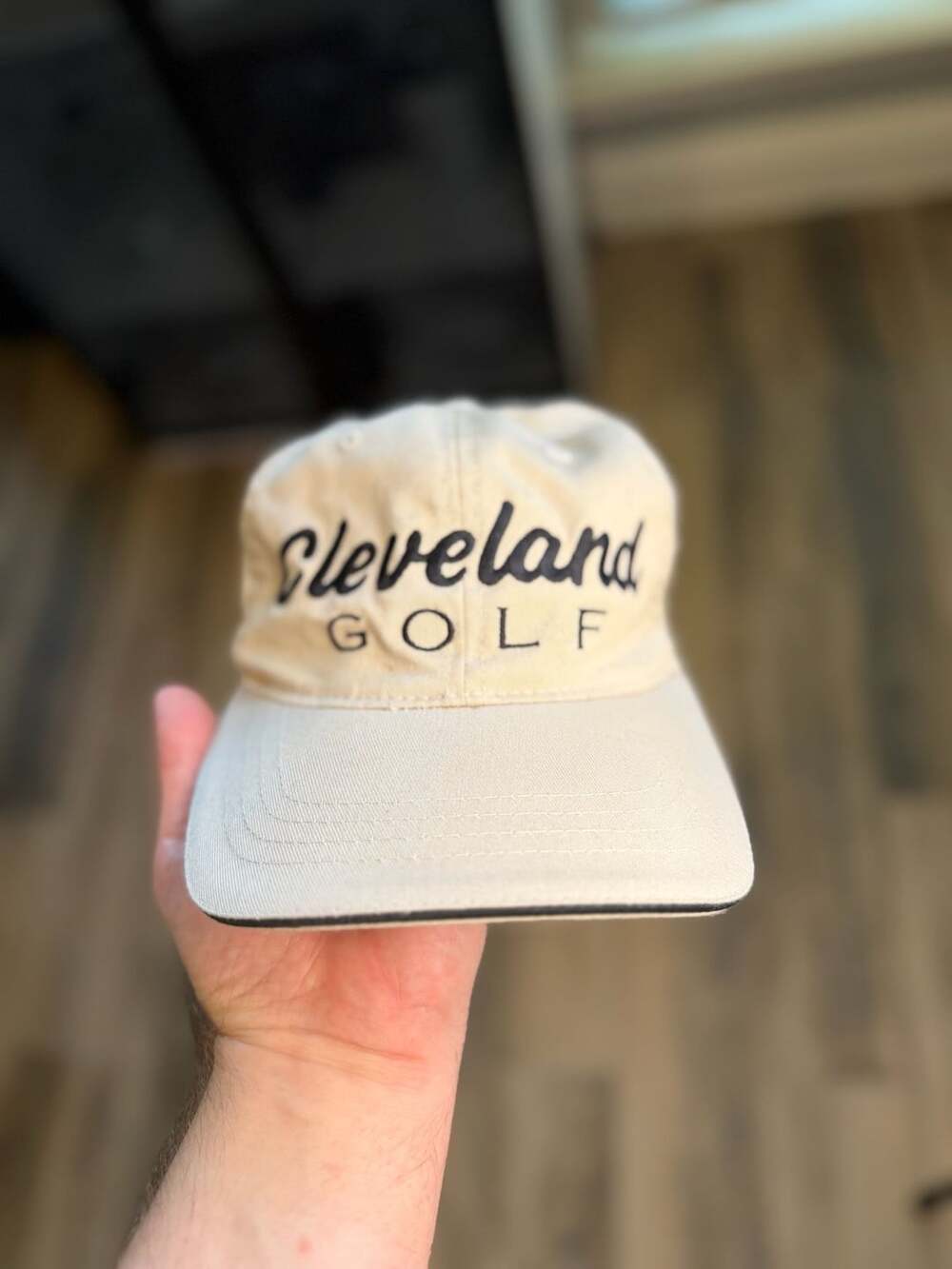 Vintage Cleveland Golf Tan Hat with CG Logo